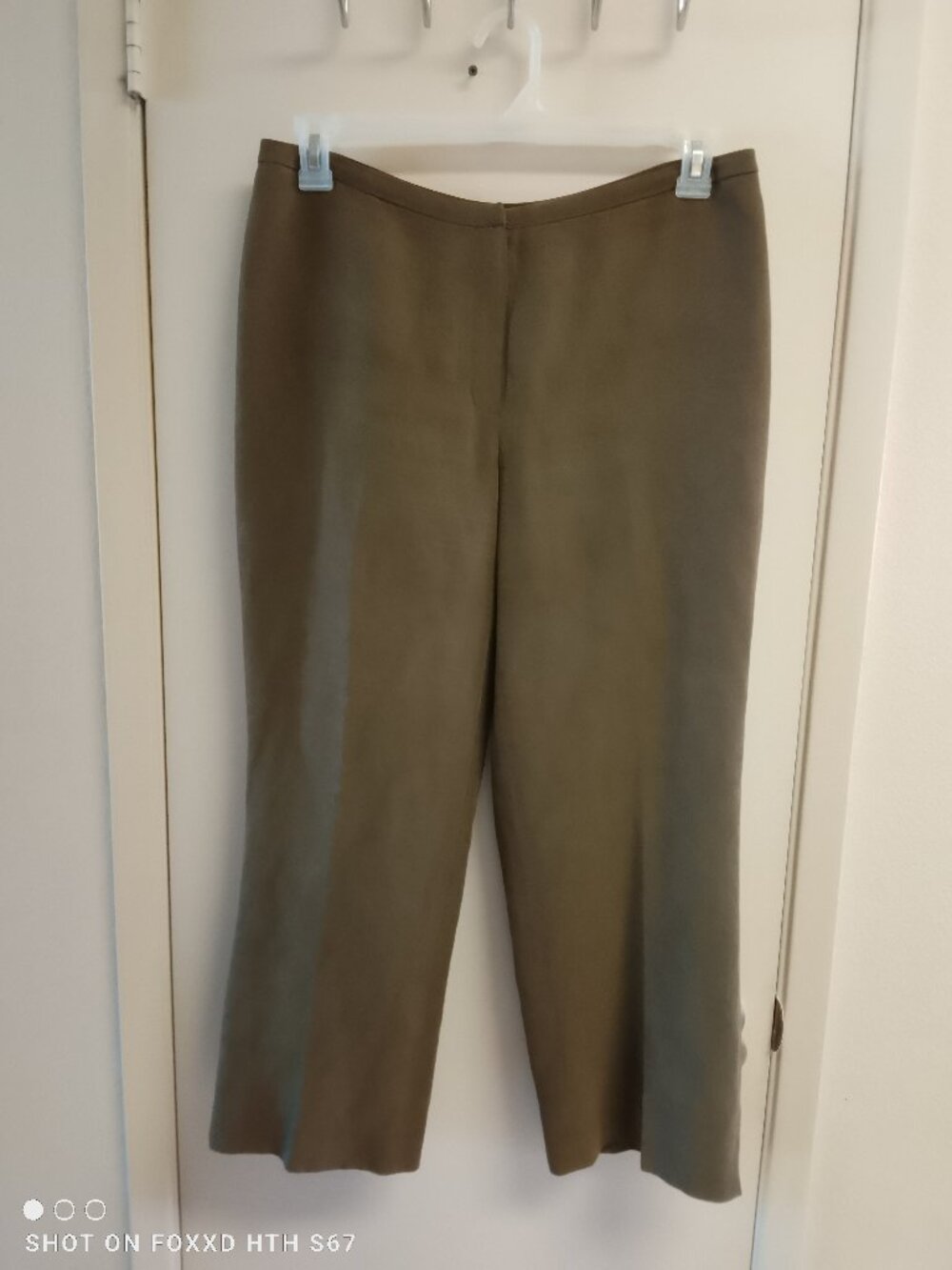 Women's Jones New York Mocha Brown Silk Rayon Blend Pants Size 12